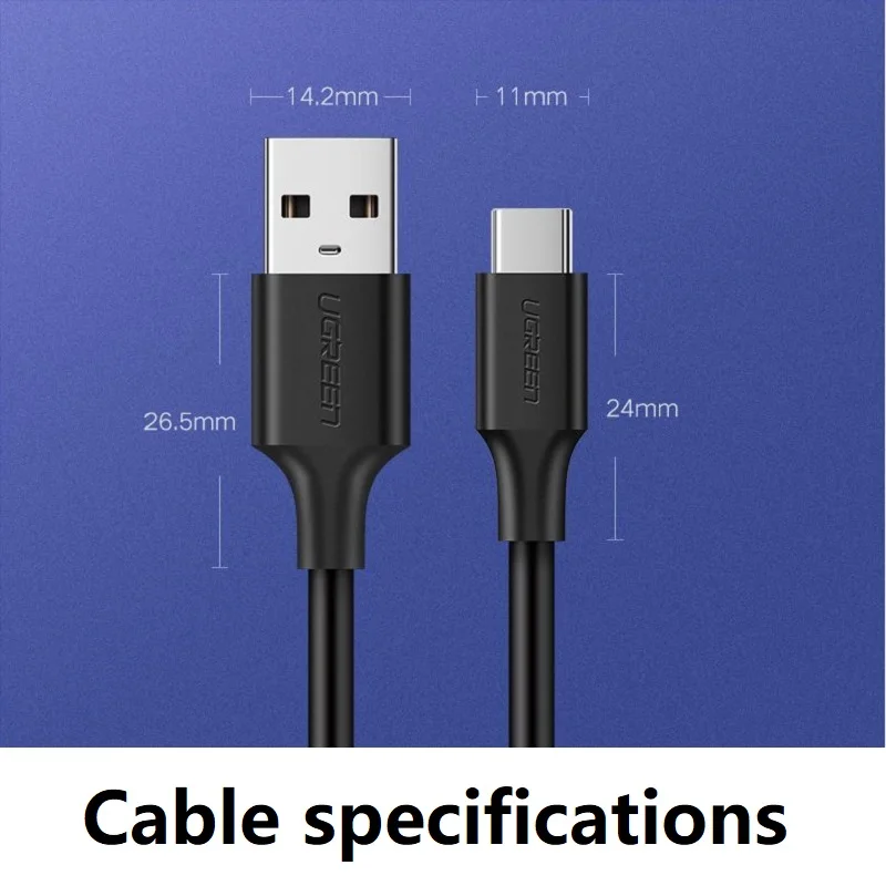 Ugreen USB Type C дата линия универсальная Быстрая зарядка с медным покрытием|Кабели VGA| |