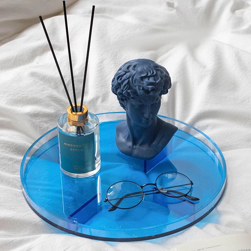 Акриловый круглый поднос в скандинавском стиле подносы для кофейного столика