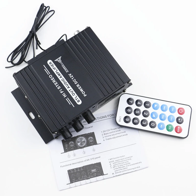 2X200W стерео Hifi автомобильный домашний сабвуфер усилитель звука Bluetooth EDR o