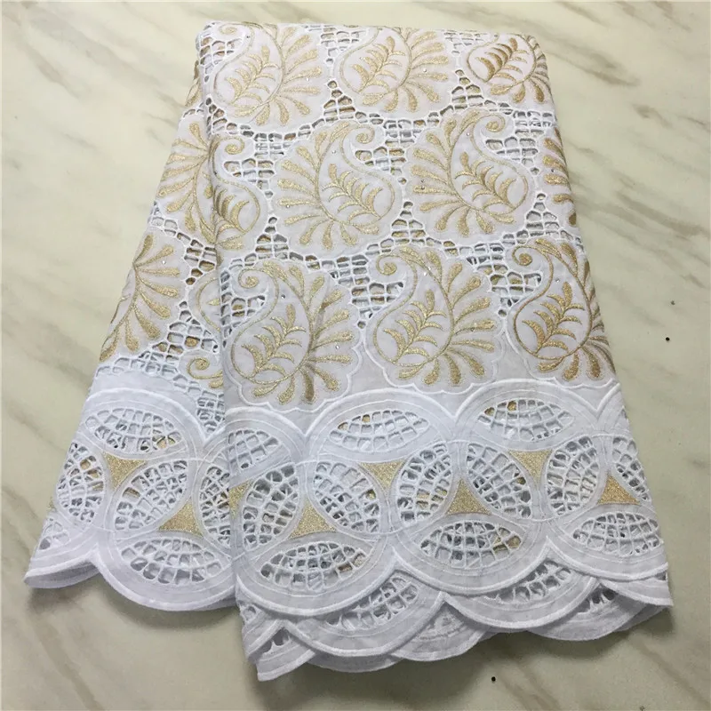 Вышивка из австрийского хлопка нигерийские сухие кружевные ткани 2019 высокое