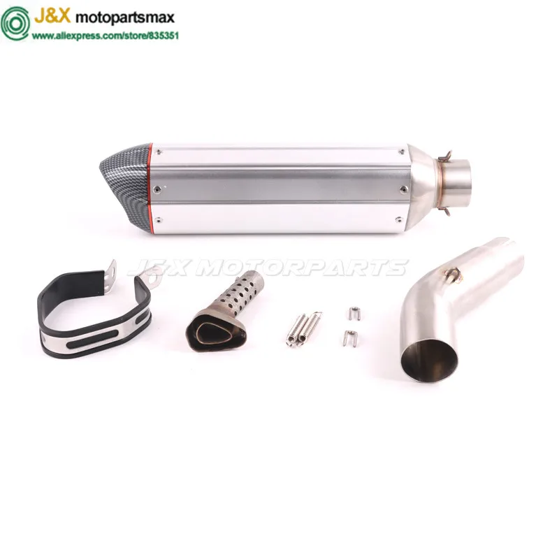 

GSR750 GSR 750 Motorcycle exhaust middle link pipe + muffler full system for SUZUKI GSR750 Slip On