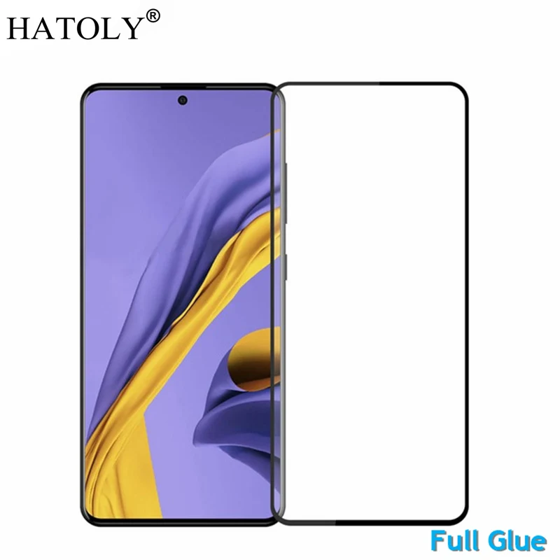 2 шт. закаленное стекло для samsung Galaxy A51 защитная пленка экрана A515F/DS полное клейкое