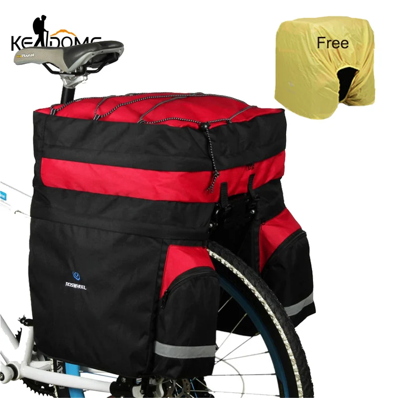 60L MTB велосипедная багажная сумка задняя стойка велосипеда сумки для багажника 3 в 1 багаж Pannier велосипедное седло заднее сиденье с дождевой крышкой XA241D