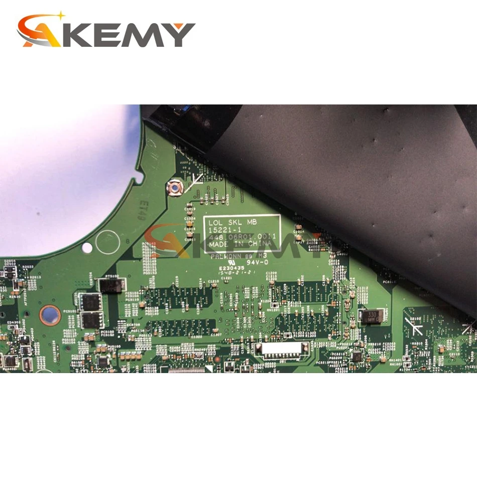 

Akemy For Lenovo 700-15ISK xiaoxin700-15iSK Notebook Motherboard 15221-1 448.06R01.0011 CPU I5 6300HQ GPU GTX950M 4GB 100% Test