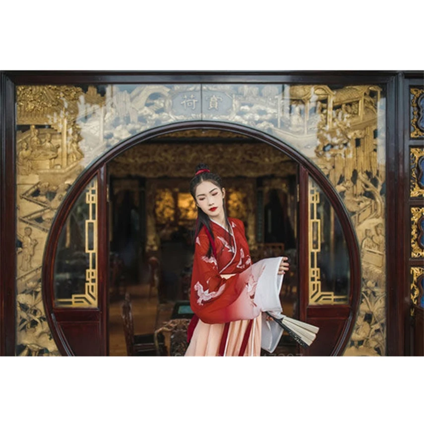 Традиционная китайская одежда ханьфу для женщин и девушек костюм выступлений на