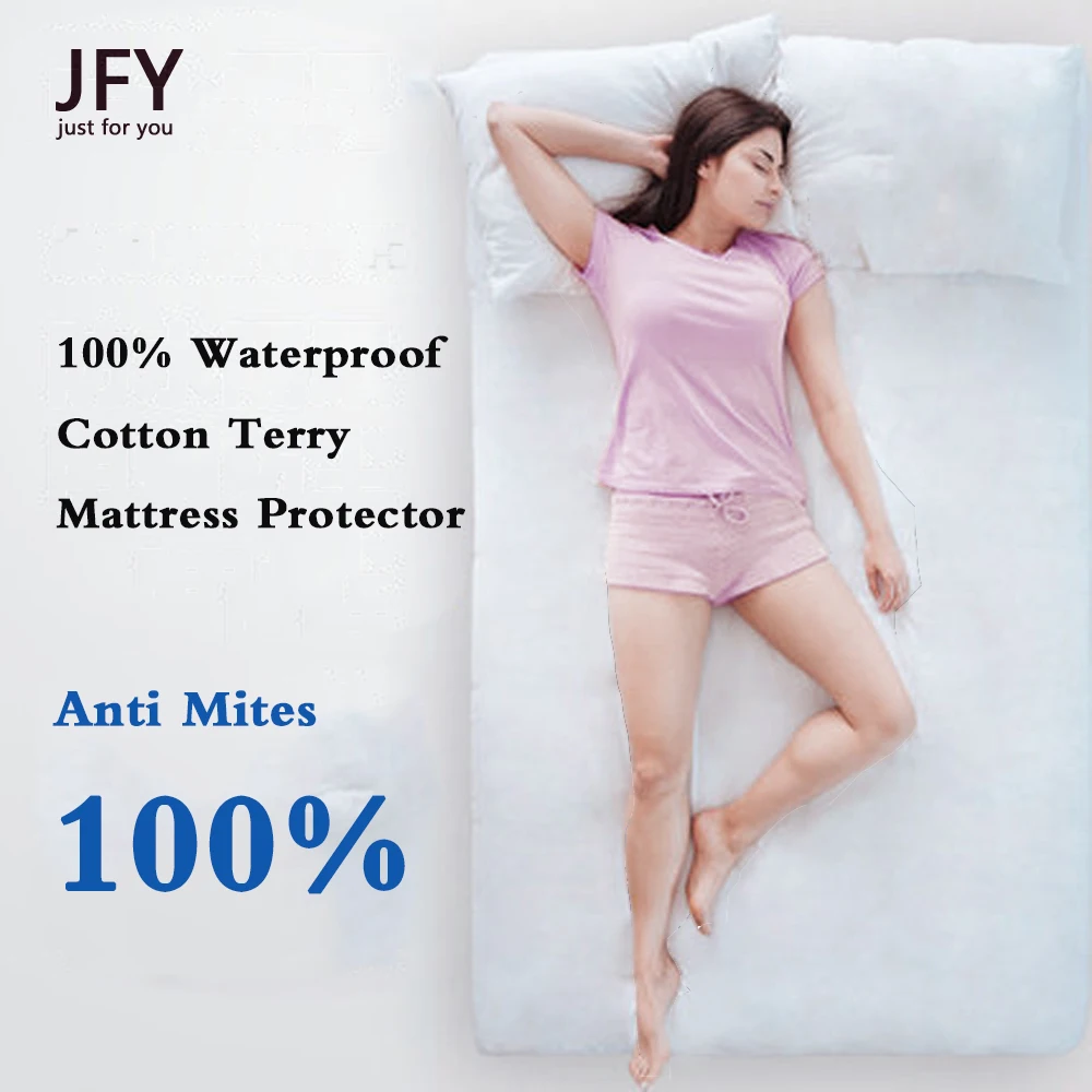 Протектор матраса 100% водонепроницаемая простыня с защитой от клещей Махровое