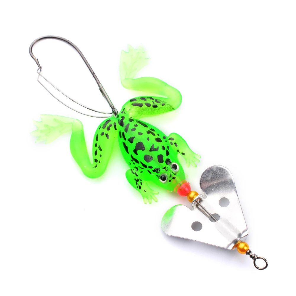 

1 Pcs/lot 9cm/6g Pesca Fishing Lure Artificial Fishing Silicone Bait Frog Lure with Hook Soft Fishing Frog Lures Fishing Tackle