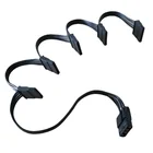 Переходник для жесткого диска компьютера, 4 контакта IDE Molex 1 на 5 Распределитель SATA, кабель питания, кабель 18AWG, черный