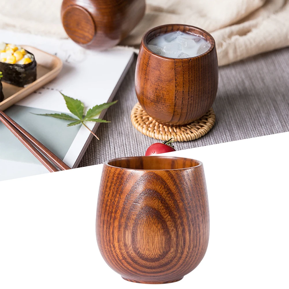 Wooden Cup Breakfast Beer Milk Drinkware Green Tea Water Bottle Natural For Home Kitchen Household |
