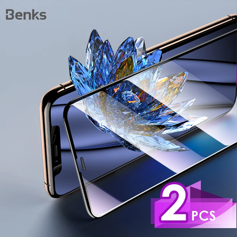 Benks 2 шт. VPRO закаленное стекло AGC для iphone 11 Pro X XS Max XR защита экрана 3D полноэкранная