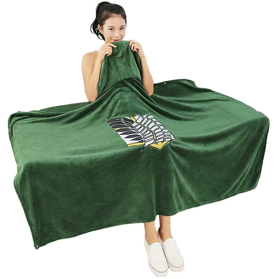 

Плащ «атака на Титанов», фланелевая накидка для косплея, с капюшоном и настоящими фотографиями