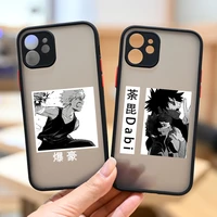 black phone cases for iphone 13 12 pro max 7 8 plus silicone coque for iphone 11 pro x xs max xr my hero academia midoriya cover
