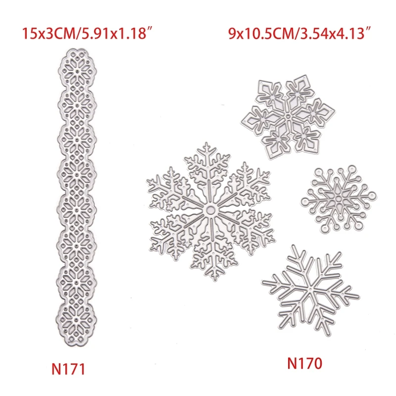 Рождественские снежинки металлический Трафаретный вырубной штамп Скрапбукинг