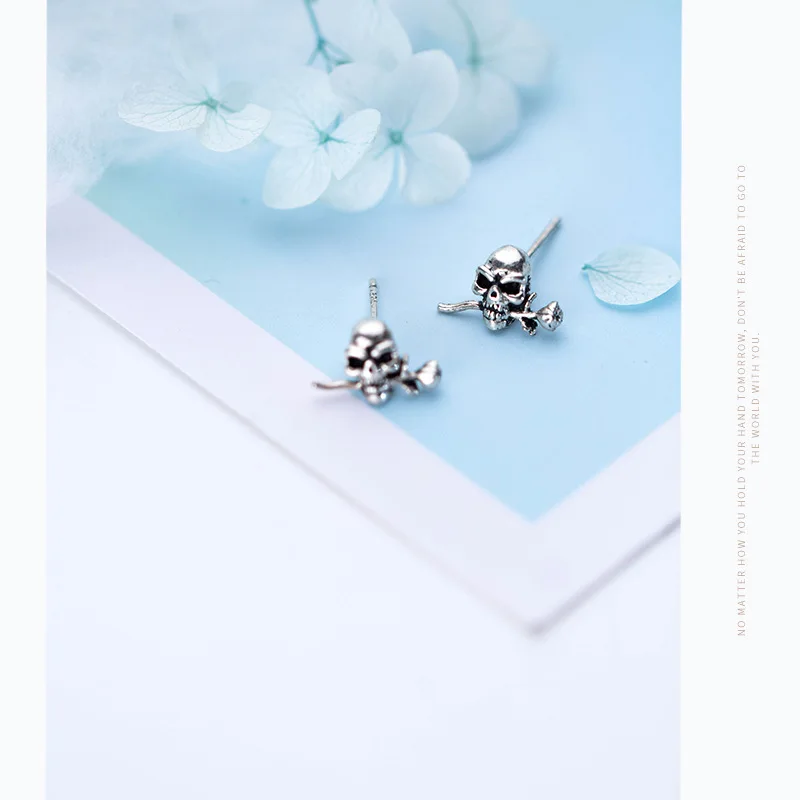 Серьги гвоздики Trusta из серебра 100% пробы в винтажном стиле|Серьги-гвоздики| |