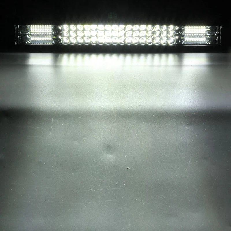 

2 Pcs Car Accessories: 1 Pcs LED Light 20 Inch Triple Row Flood Spot & 1 Pcs Car Front Left Headlight Lens Lampshade