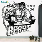 Наклейка с мотивацией для фитнеса, художественная виниловая роспись BD061 с изображением звериной гориллы