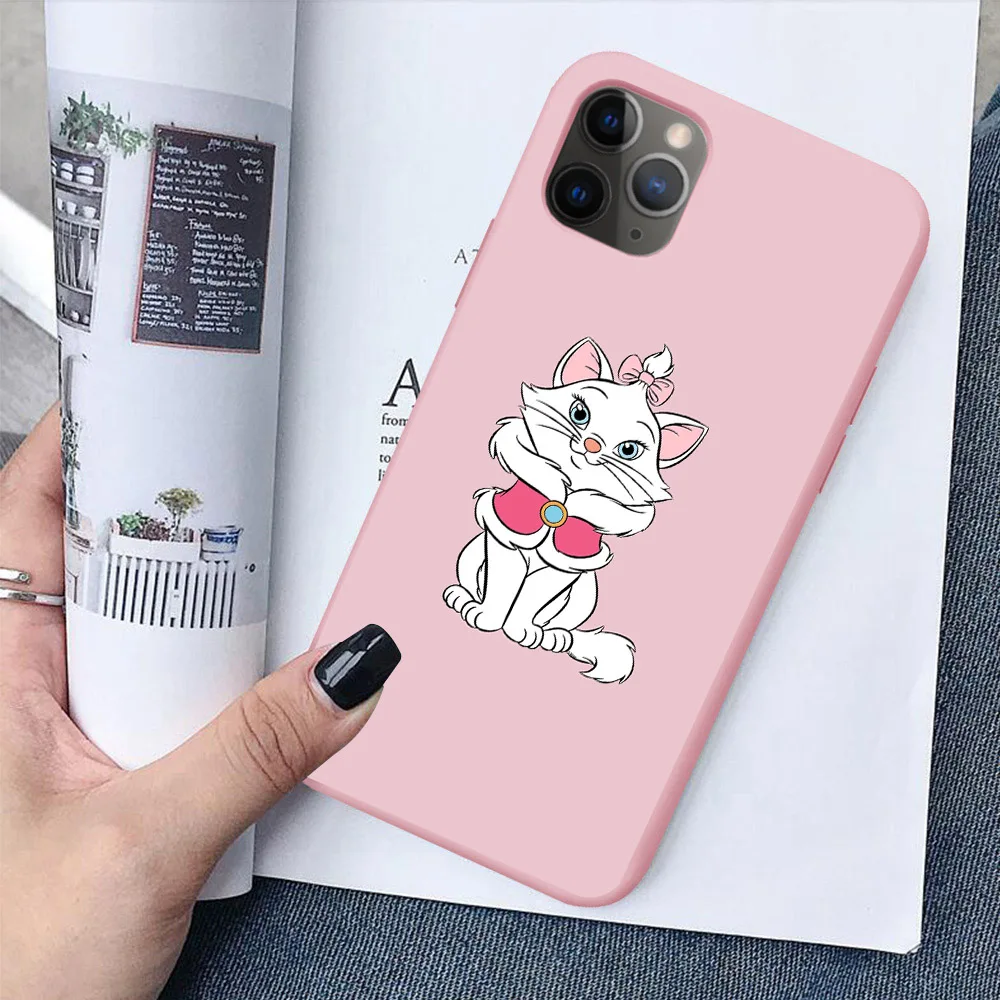 Модный розовый матовый Силиконовый чехол Mary candy для iPhone 11 Pro MAX 5 5S SE 6 6S 7 8Plus XR XS X