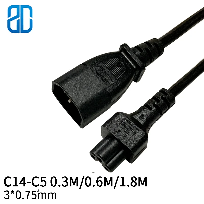 0 6 м 3*0 75 мм квадратный C14 C5 IEC320 штекер для женский Мощность кабель удлинитель