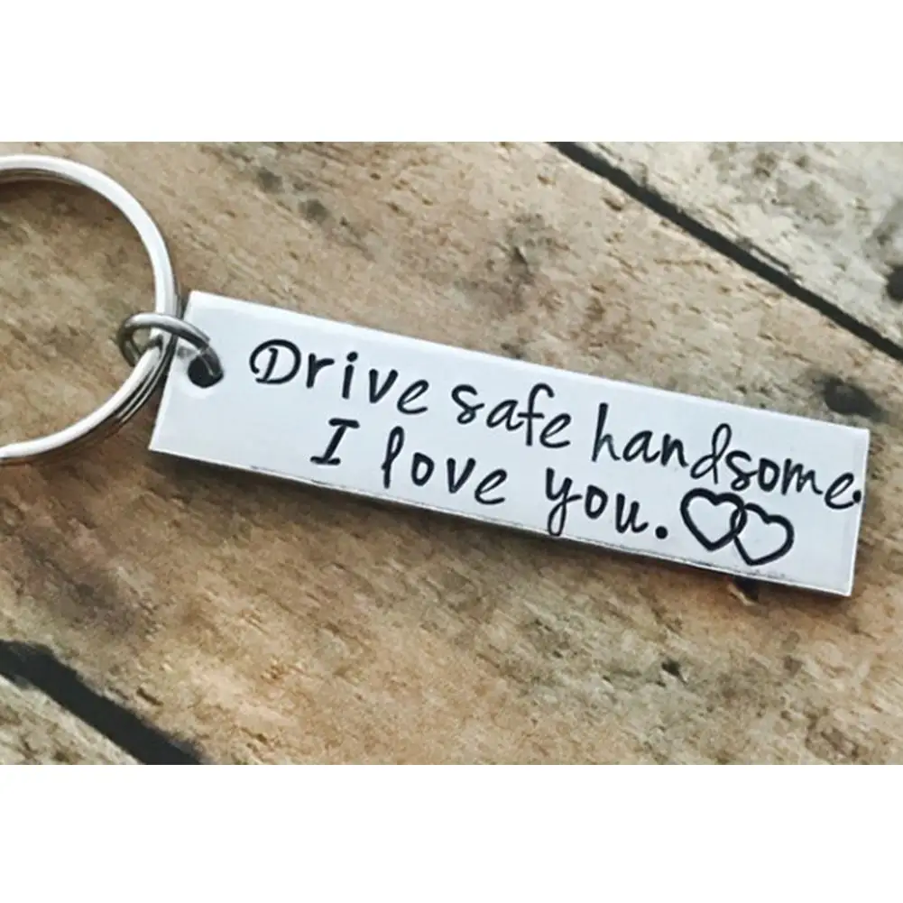 Adeeing Нержавеющая сталь безопасность вождения красивый I Love You брелок с