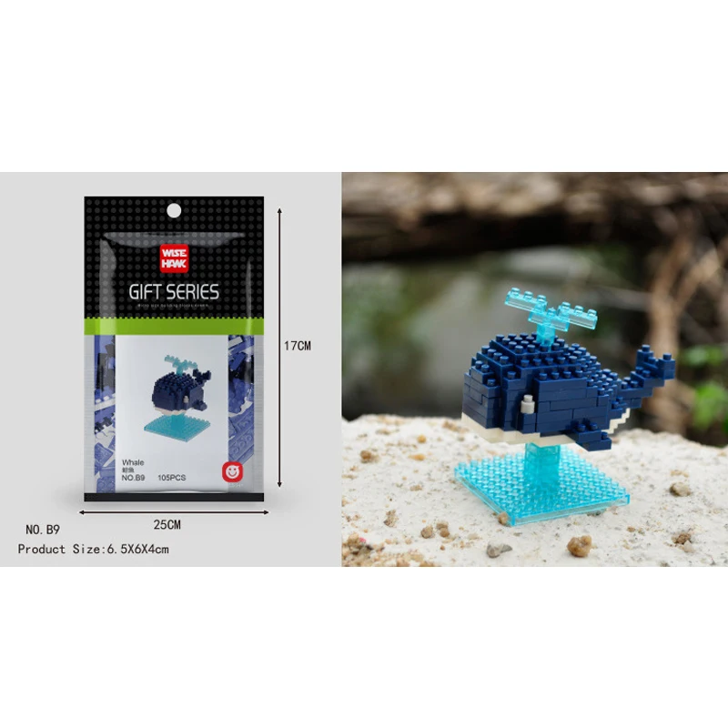 Конструктор фигурки животных собака кошка макет попугая Мини детская игрушка