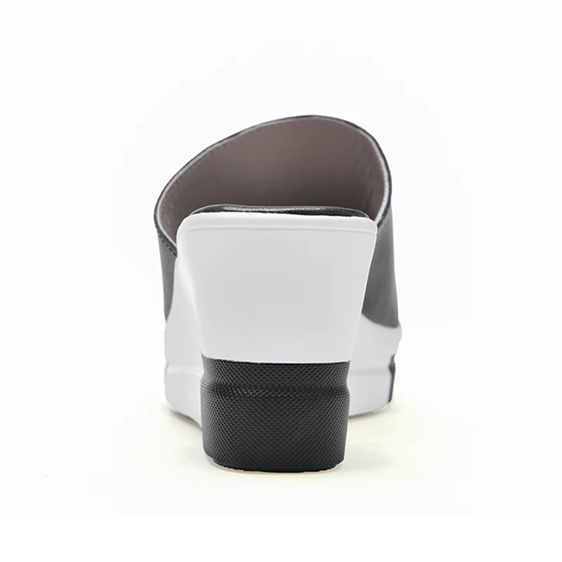 Новинка для женщин рифленая толстая подошва на танкетке высокий дышащий