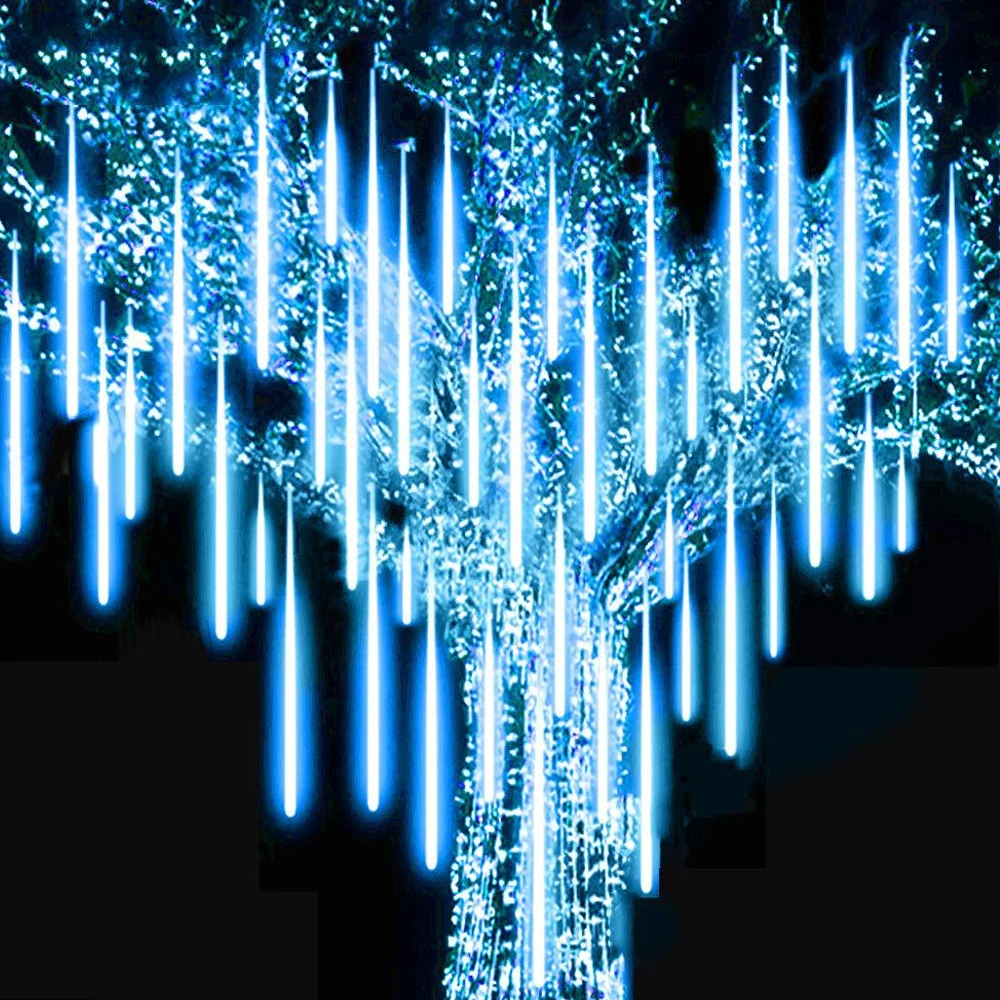 

30cm Waterproof Meteor Shower Rain 8 Tube LED String Lights Outdoor Holiday Christmas For Garden Decoration Tree EU Plug