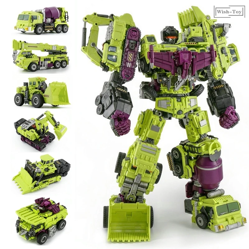JINBAO трансформация G1 Devastator 6 в 1 негабаритных ко Bonecrusher грузовики крюк гравитационный скребок фигурка робот игрушки модель