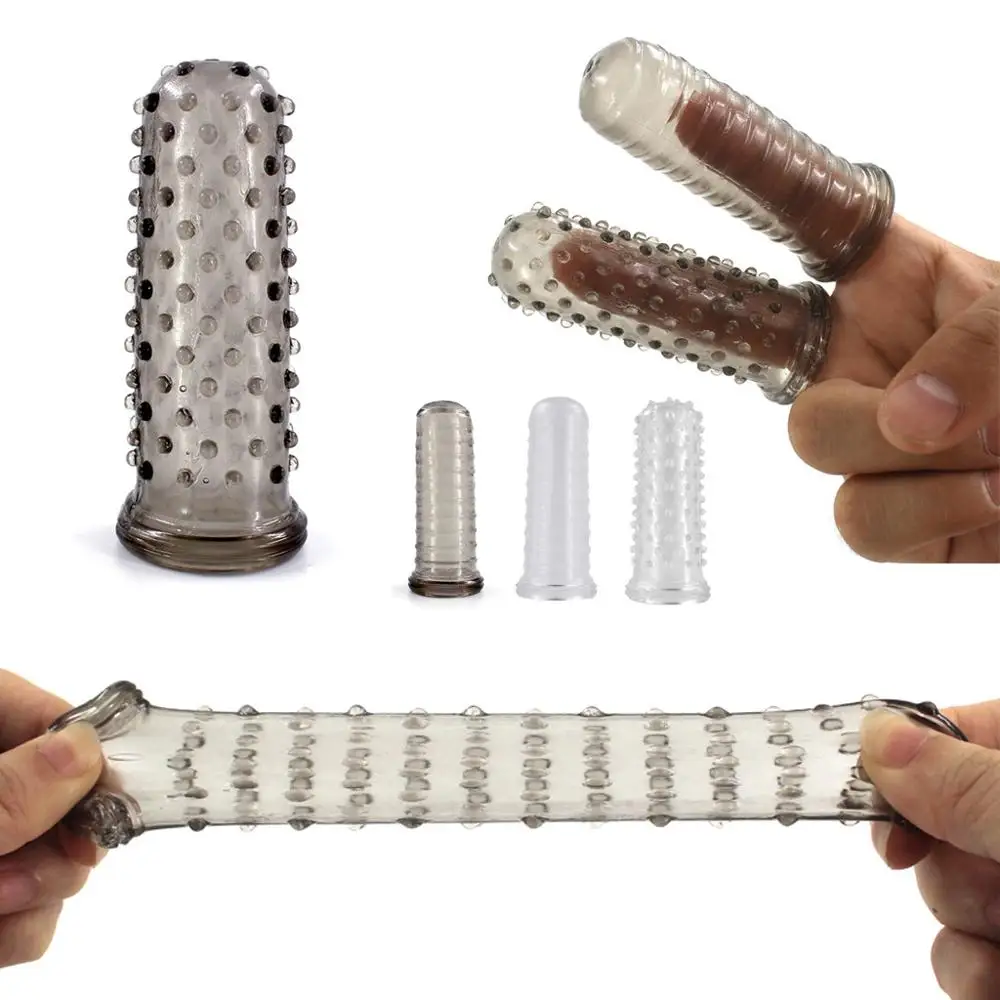 Хрустальный пенис Фаллус рукав прозрачный палец удлинитель ошейники задержка