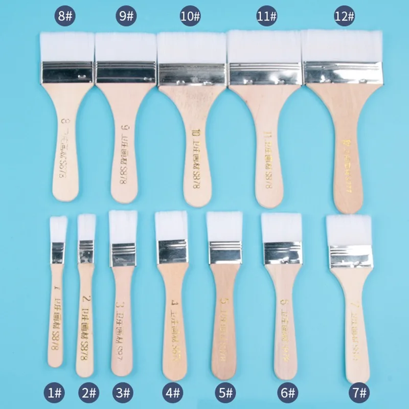 Высококачественная деревянная ручка нейлоновые кисти для рисования акварелью