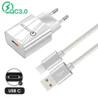 Зарядное устройство Travel мобильный телефон 18 Вт, адаптер USB Type-C для Samsung Galaxy Z Flip 3 5G S21 S10 A50 A30s A03s