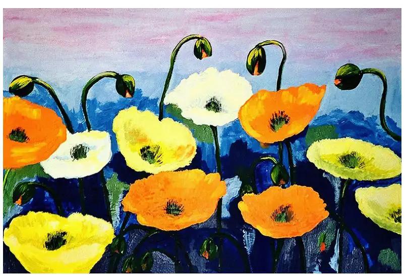 Полностью квадратная Алмазная мозаика маки цветы алмазная живопись искусство