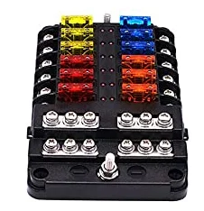 

6 Ways 12 Ways 12V 32V Plastic Cover Fuse Box Holder M5 Stud With LED Indicator Light Blade for Auto Car Boat Marine Trike RV