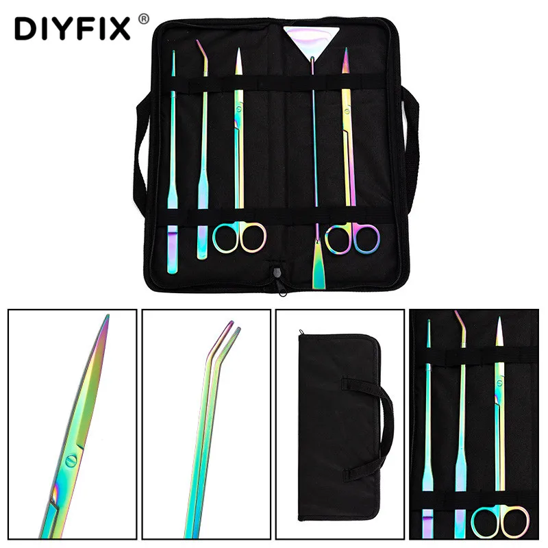 5 шт. пинцеты для аквариума из нержавеющей стали|Промышленные пинцеты| |