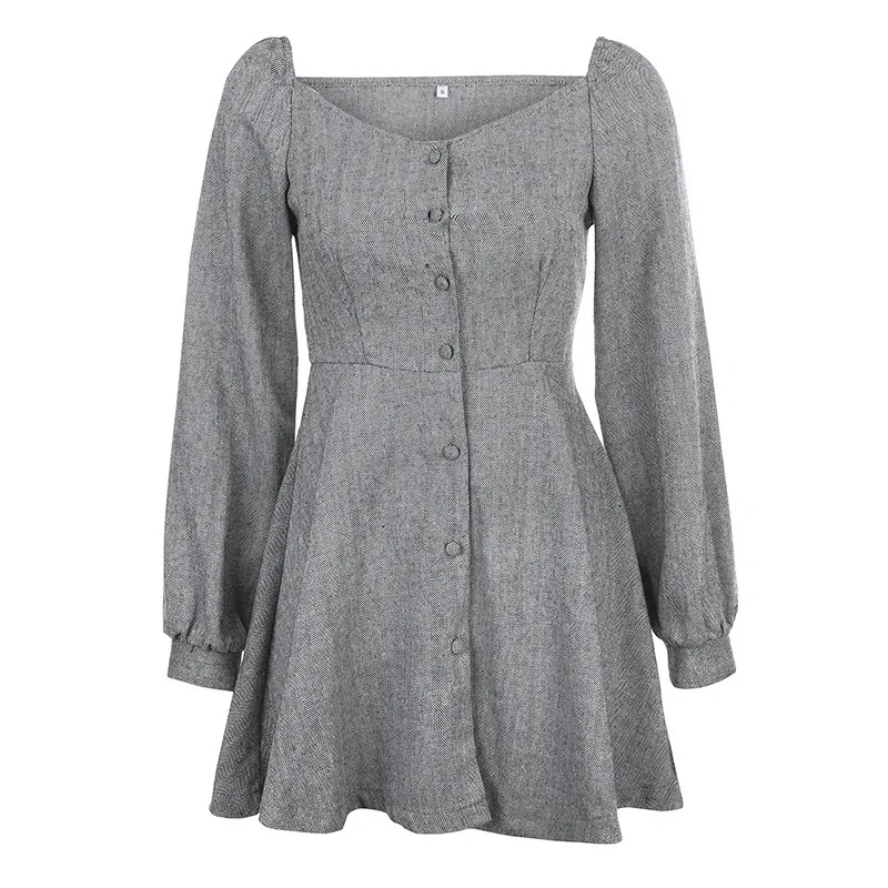 Женское винтажное короткое платье черное белое синее на завязках с открытой