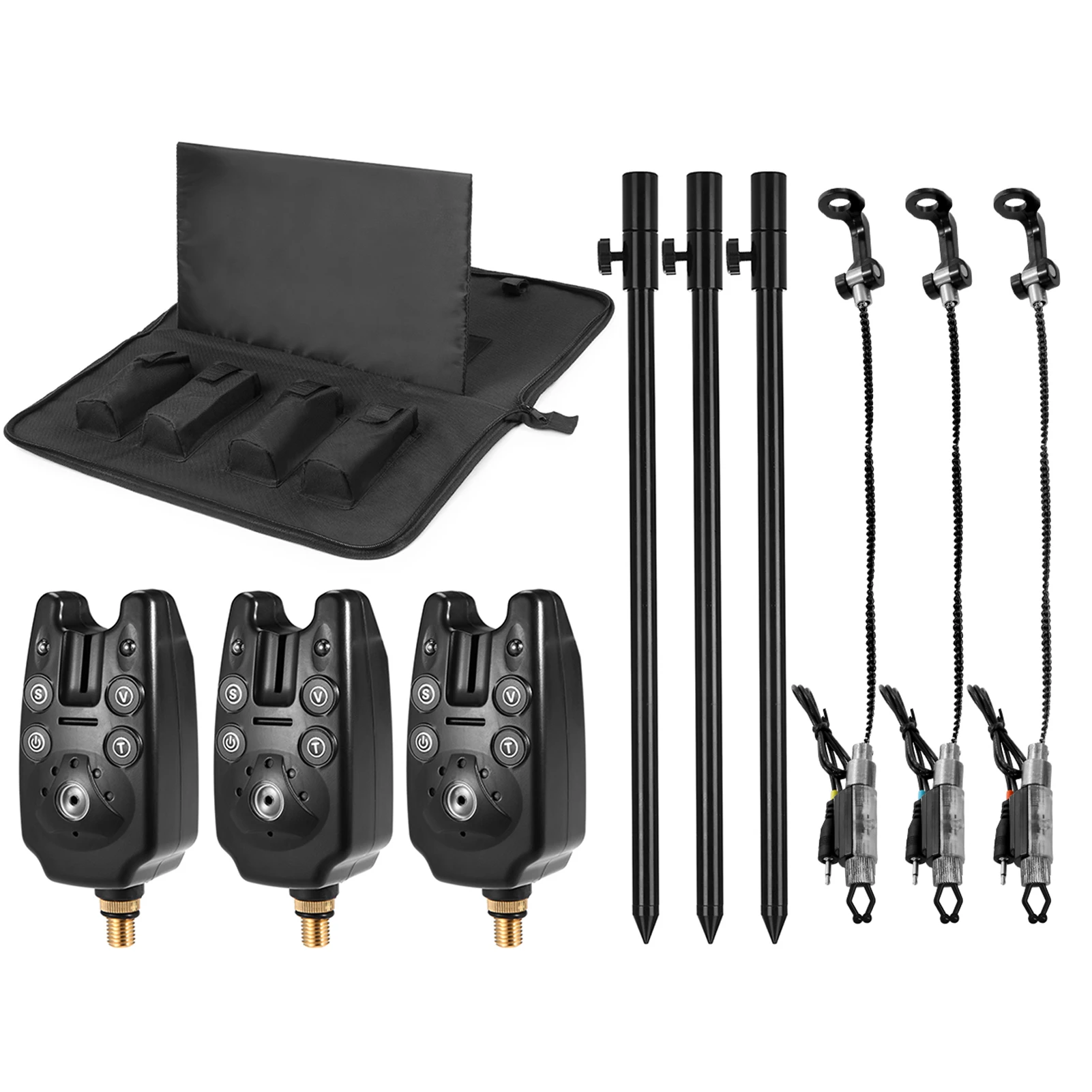 

Сигнализаторы для ловли укуса, рыболовные банкноты, набор для Свингеров с мягкой сумкой для рыбалки, водостойкий светодиодный комплект для ...