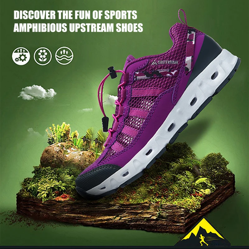 Summer Breathable Men Hiking Shoes Women Men Non-slip Camping Travel Sport Climbing Trekking Sneakers Quick-dry Water Shoes