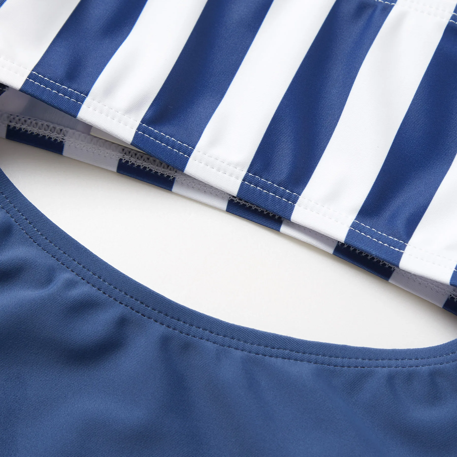 PatPat новинка 2020 Летний полосатый купальник для всей семьи одинаковые наряды