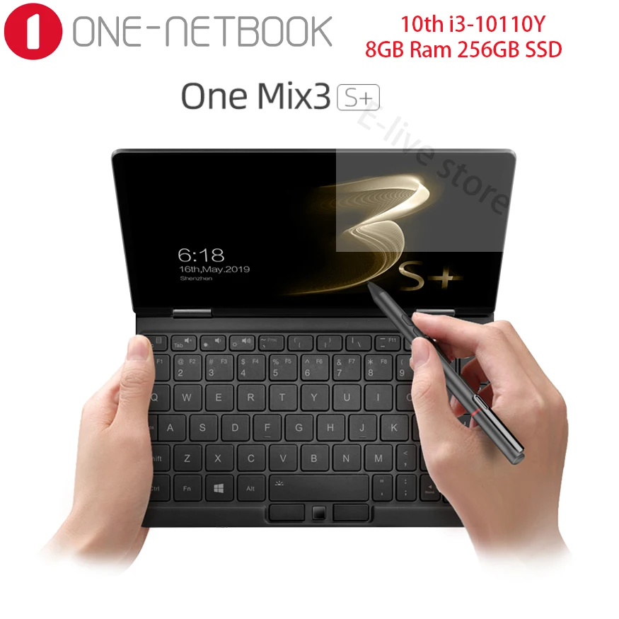 One-NetBook One Mix 3S + 8 4 дюймов Карманный ПК intel i3-10110Y ГБ ОЗУ 256 SSD 2560*1600 FHD Win 10 датчик