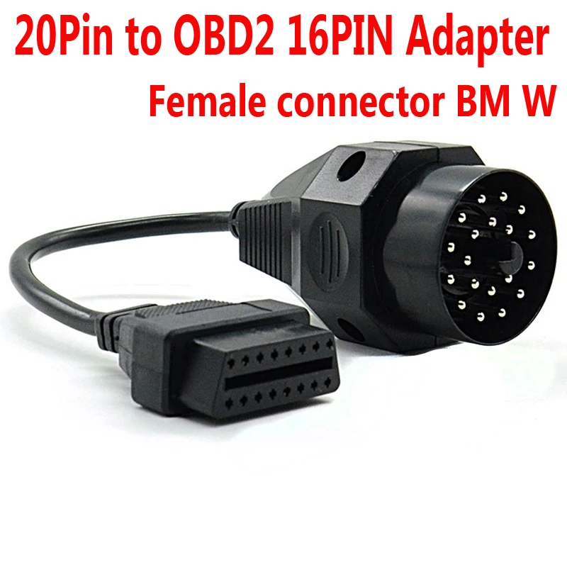 Адаптер OBD для BM W 20pin к OBD2 16PIN разъем e36 e39 X5 Z3 obd2 кабель для BM/W 20-контактный разъем контактный Удлинительный кабель