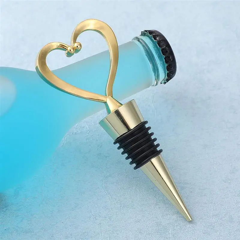 

Bottle Plug Vacuum Sealed Heart Shape Barware Champagne Bottle Stopper Wine Stopper Wedding Gift Stainless Steel