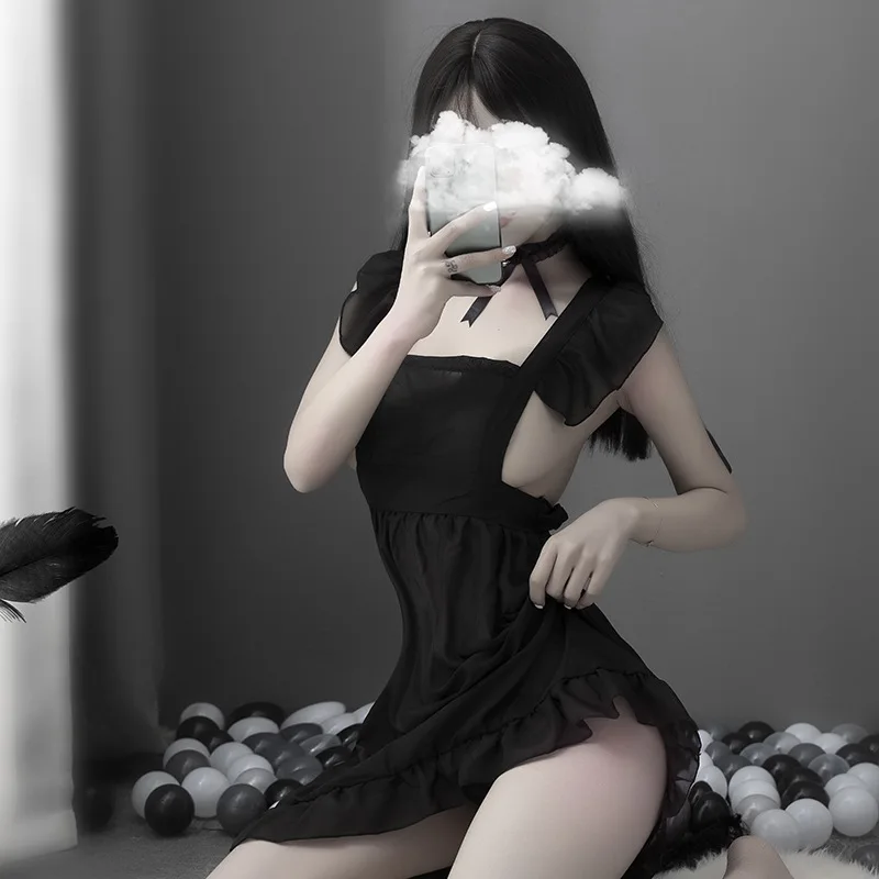 Эротическое платье горничной женское нижнее белье эротические костюмы для