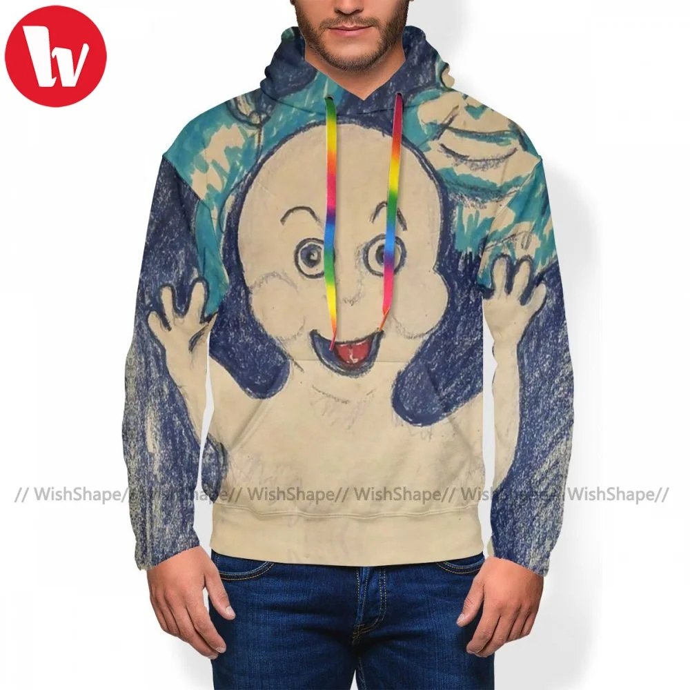 

Popular Casper Hoodies Warm Polyester Hoodie Streetwear Long Pullover Hoodie Mens Big