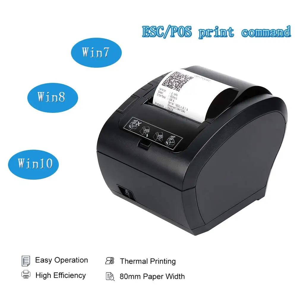 Xprinter 80 мм термопринтер POS принтер USB Bluetooth Ethernet порт с автоматическим резаком Поддержка Android, iOS, Планшет iPad