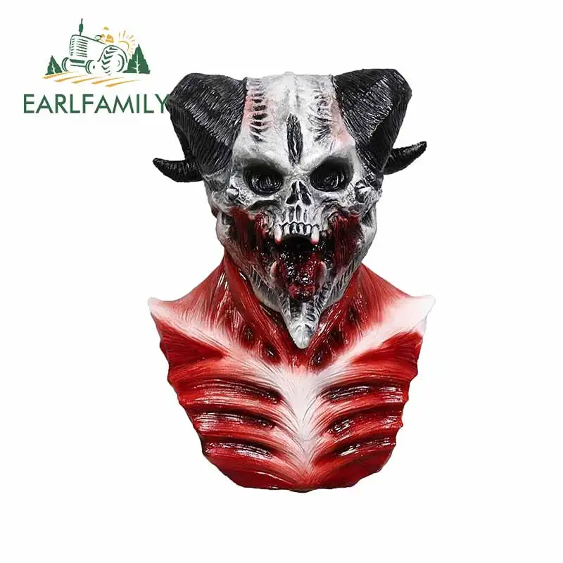 EARLFAMILY 13 см x 8 9 для Маска Черепа скелета крови козы присоска DIY бампер наклейка на