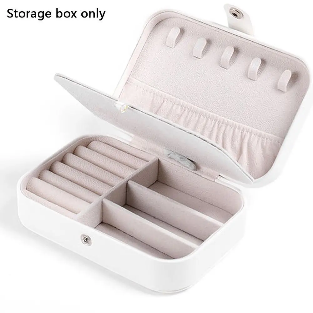 

Mini Travel Jewelry Organizer Box Storage Case Girl Portable PU Leather Earring Ring Necklace Jewellery Case Organizer