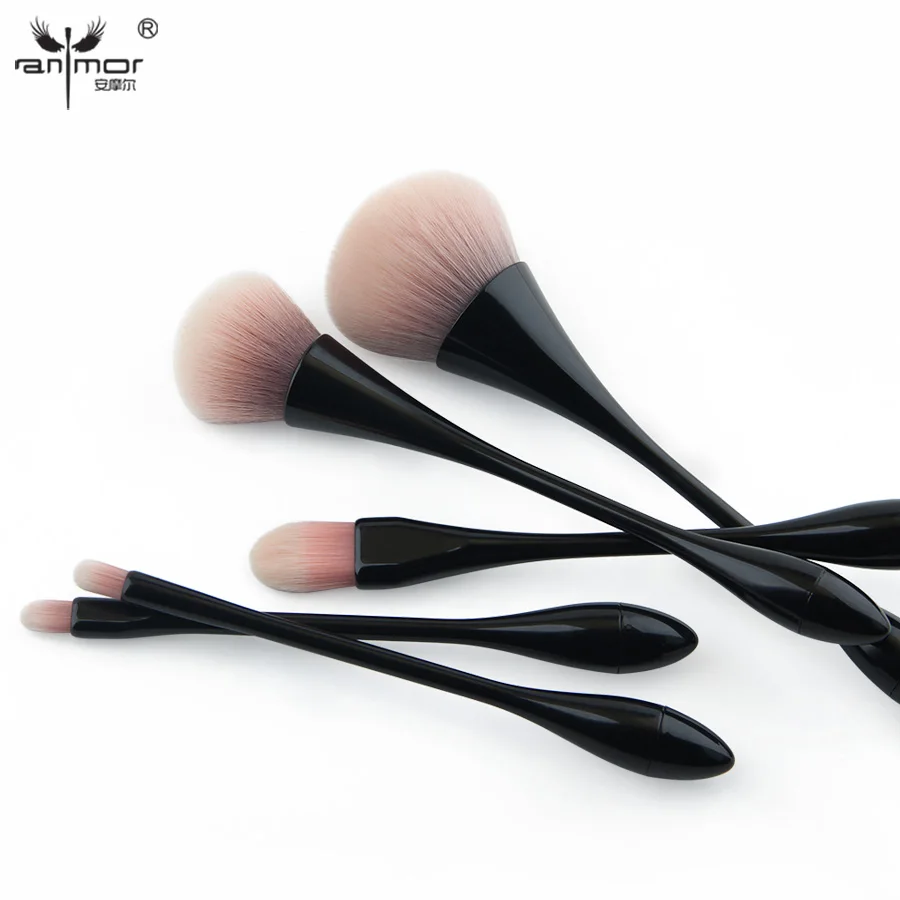 Anmor High Quality Makeup Brushes Set 5 pcs Synthetic Thin Waist Make Up Kit Powder Brush Concealer Black HT01 | Красота и здоровье