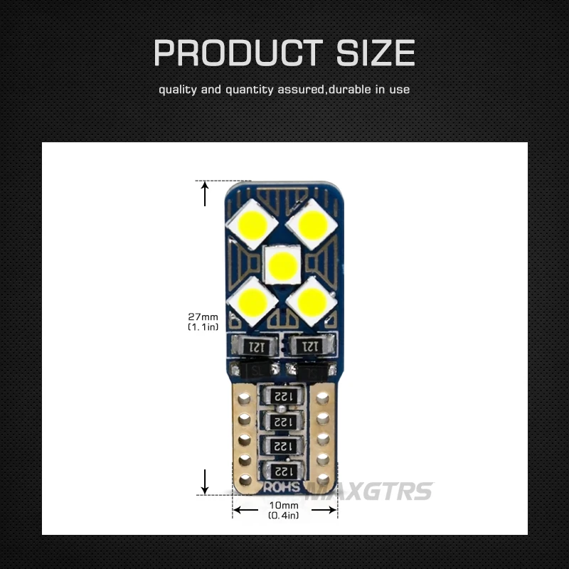Ультратонкий Светодиодный фонарь T10 194 168 W5W 10SMD 3030 10x сверхъяркий сменный CanBus