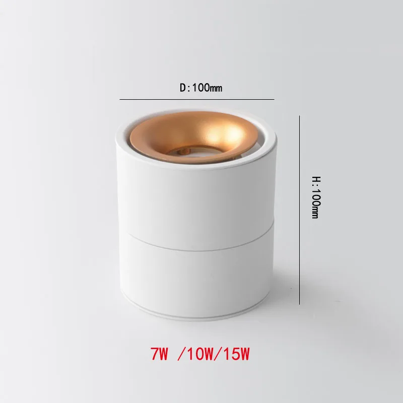 

Rotatable Dimmable Surface Mounted Ceiling Downlight 110v 220v 7W 10W 15W LED Ceiling Spot Light for Kitchen Living room Decor