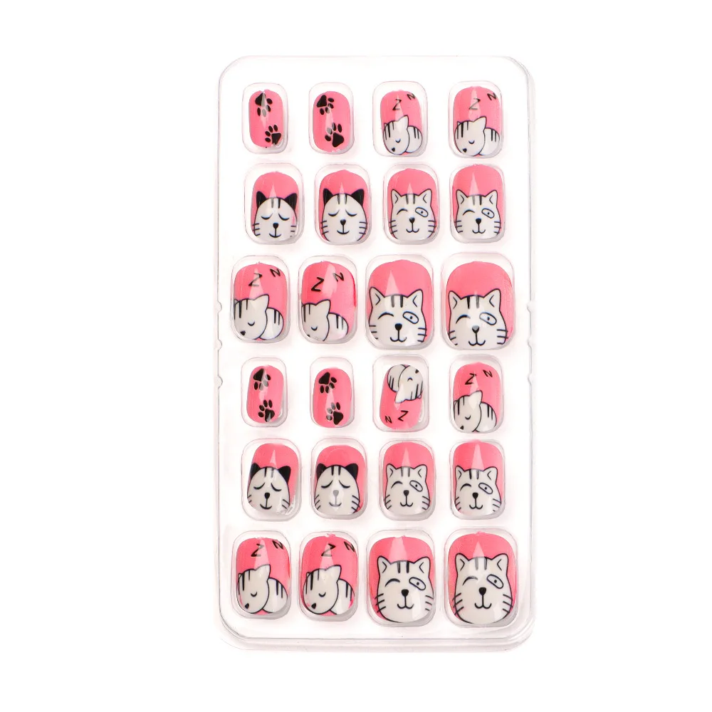 Накладные ногти детские съемные 24 шт./компл. Типсы для маникюра - купить по