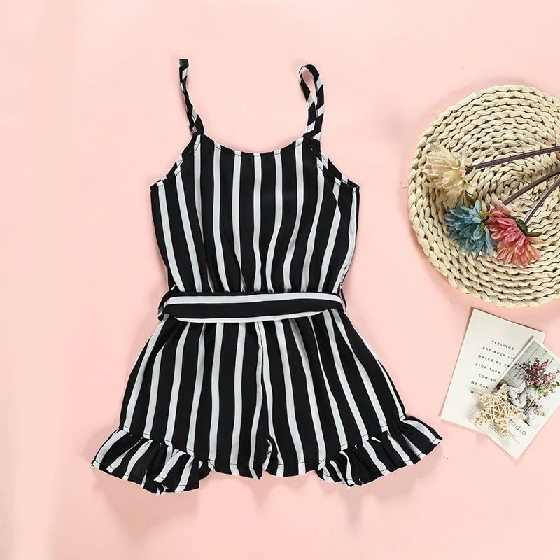 Детский летний комбинезон без рукавов в полоску|Ромперы| |